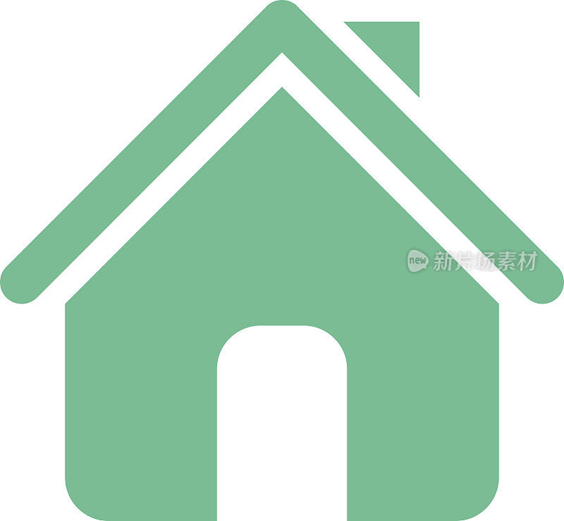 Home icon house sign web internet button flat style